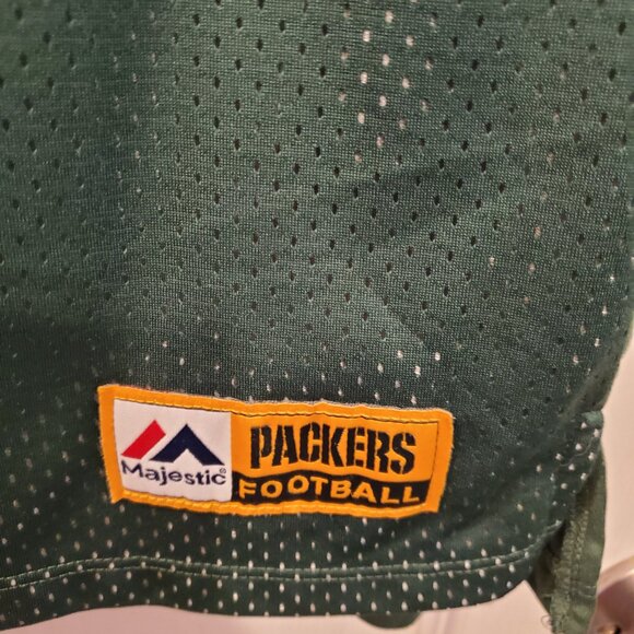 🏈 Green Bay Packers Mesh V-Neck T-Shirt Jersey with Laces - L - Picture 3 of 5